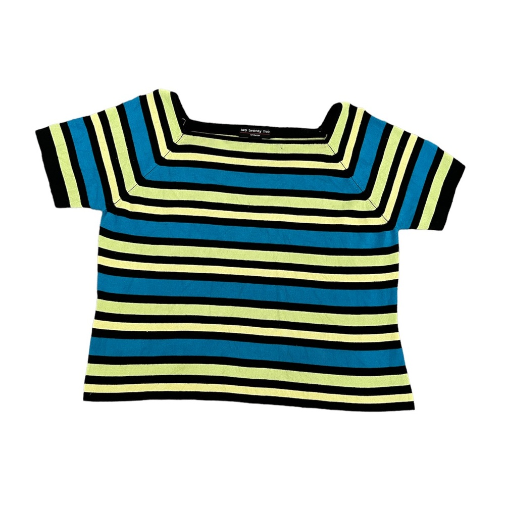 two twenty‎ five Knitwear Silk Blend  Square Neck Sweater  XL
